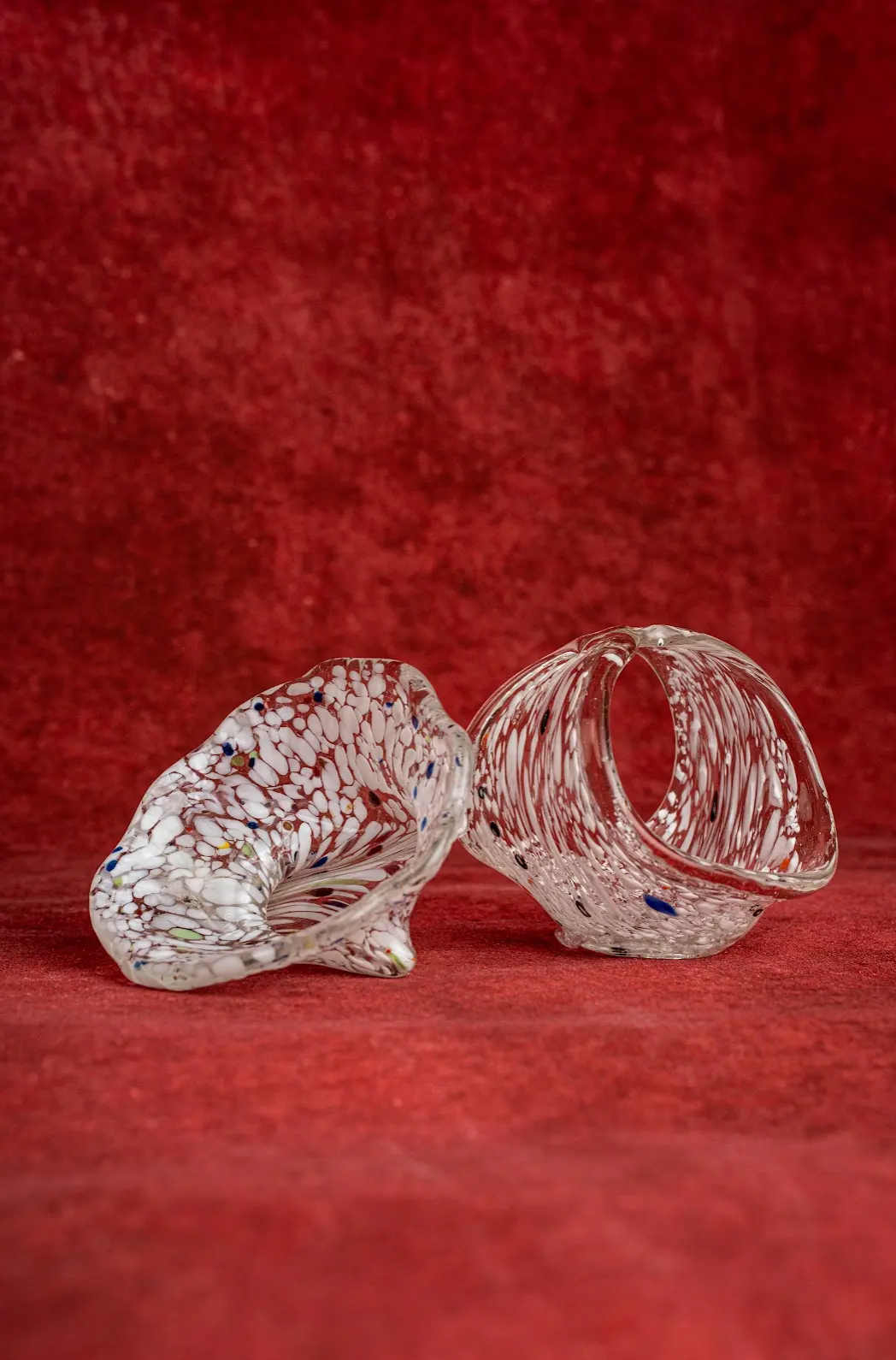 Pair of Murano Art Glass Baskets