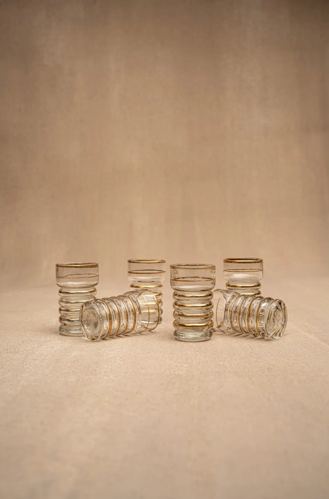 Art Deco Gold Striped Tumblers