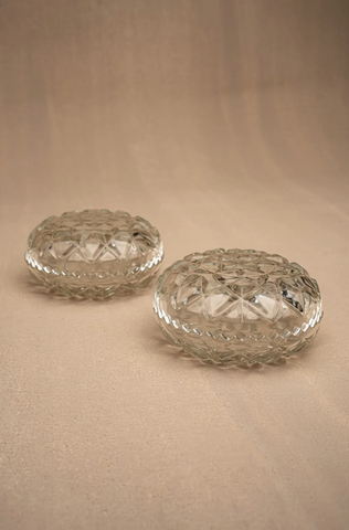 Saw Tooth Crystal Glass Jewelry/Candy Bowls