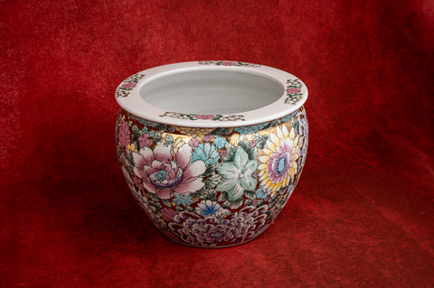 Late 19th Century Chinese Cache Pot Planter Bowl