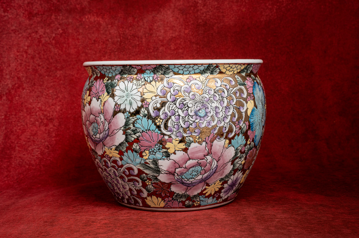 Late 19th Century Chinese Cache Pot Planter Bowl