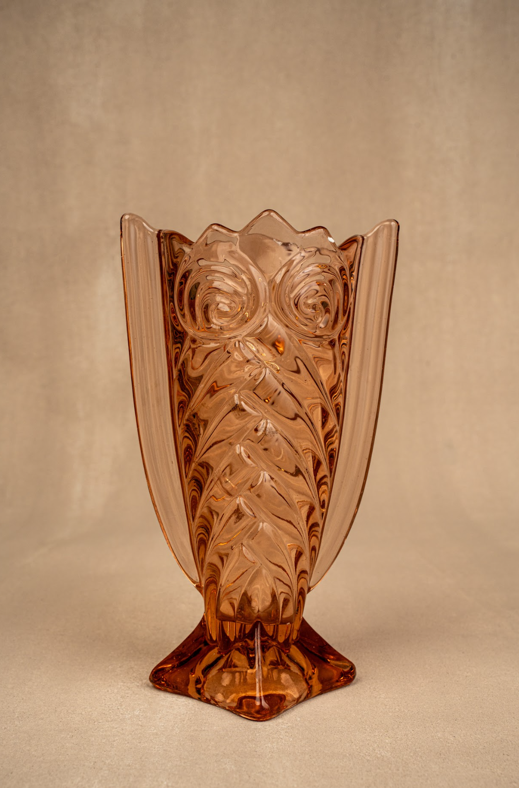 Art Deco Vase Owl