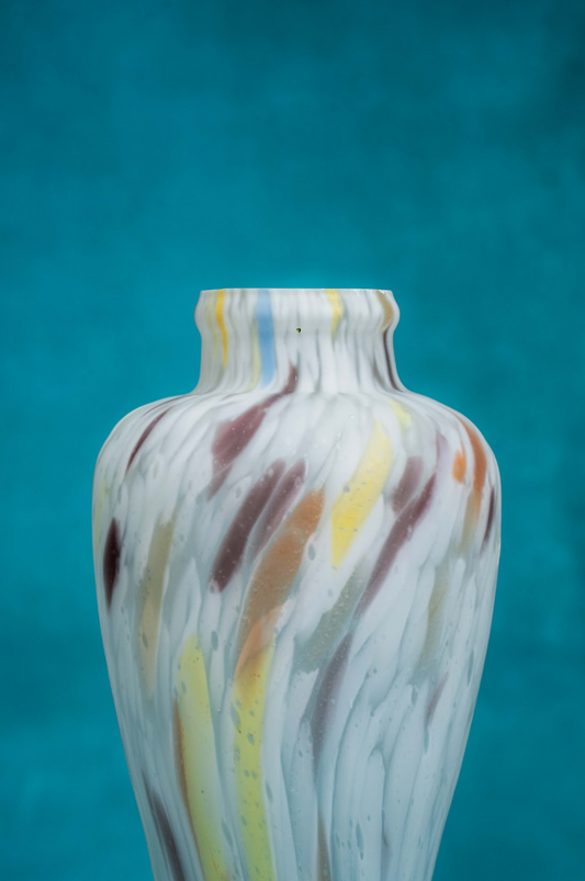 70s Glass Vase in Whitefriars Art Glass