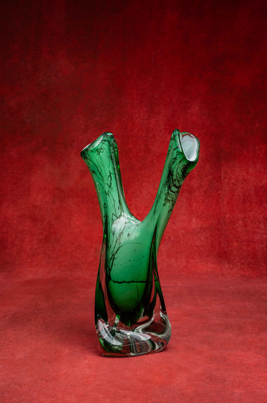 Emerald Green Murano Harmony Vase