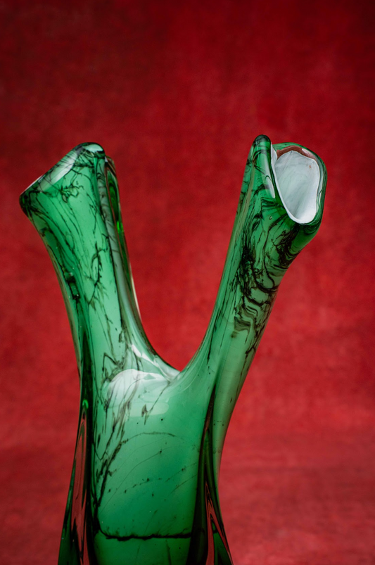 Emerald Green Murano Harmony Vase