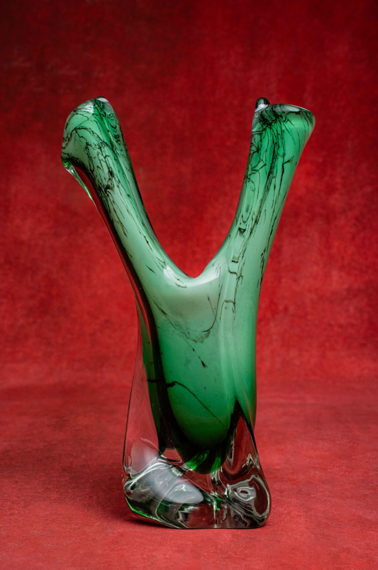 Emerald Green Murano Harmony Vase