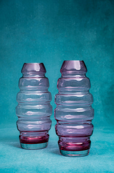 Nordic Oval Hand-Blown Glass Vases