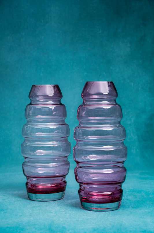 Nordic Oval Hand-Blown Glass Vases