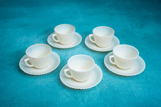 30s Macbeth Evans Petalware Ceramx Tea Set