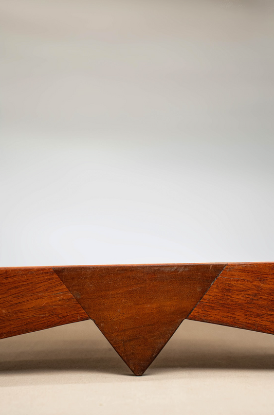 Italian Mid-Century Modern Wood Mirror