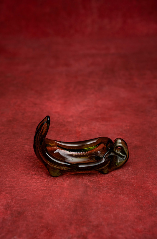 Murano Art Glass Dark Green Centerpieces