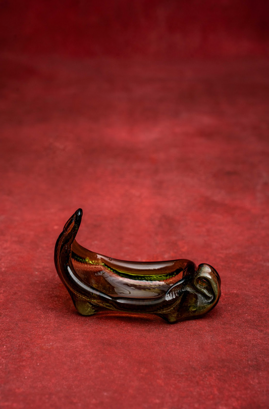 Murano Art Glass Dark Green Centerpieces