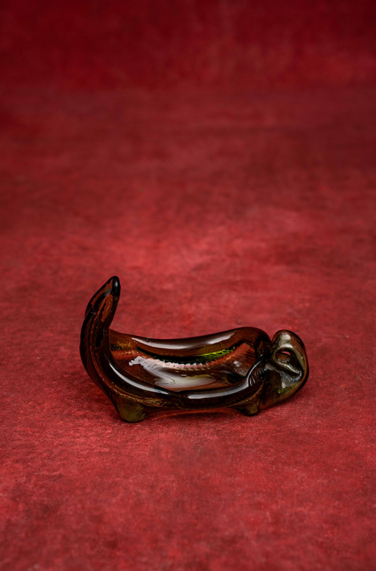 Murano Art Glass Dark Green Centerpieces