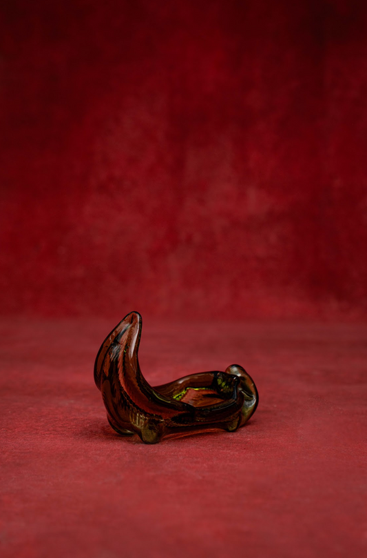 Murano Art Glass Dark Green Centerpieces