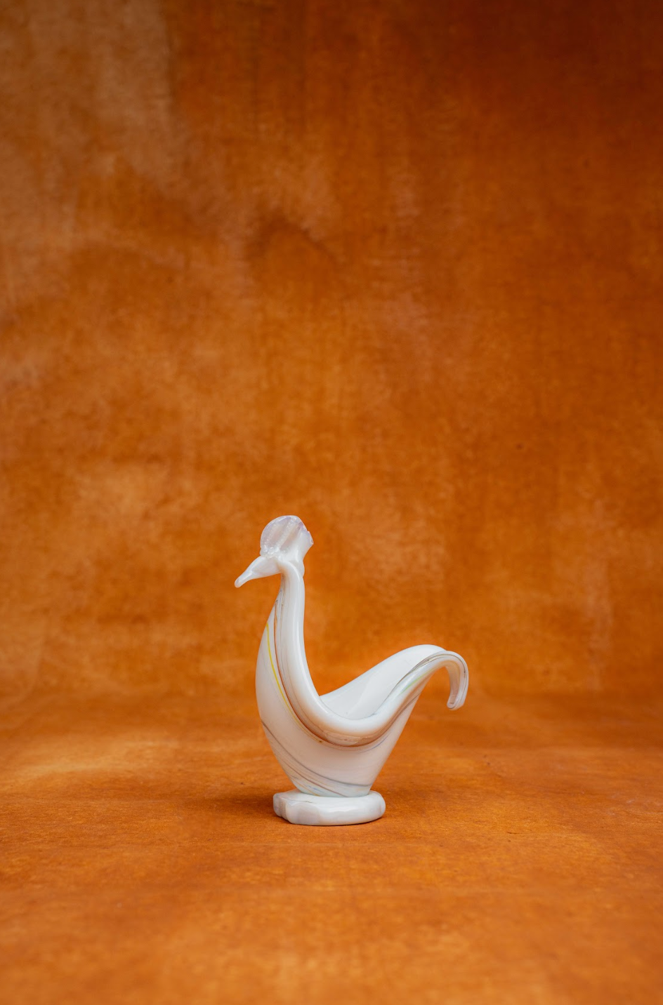 Signed Murano Art Glass Bird Vase