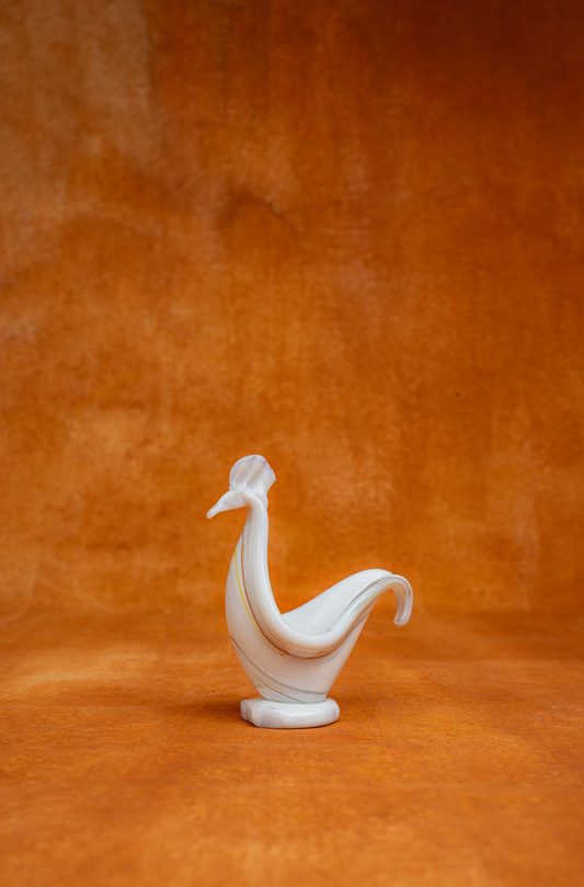 Signed Murano Art Glass Bird Vase