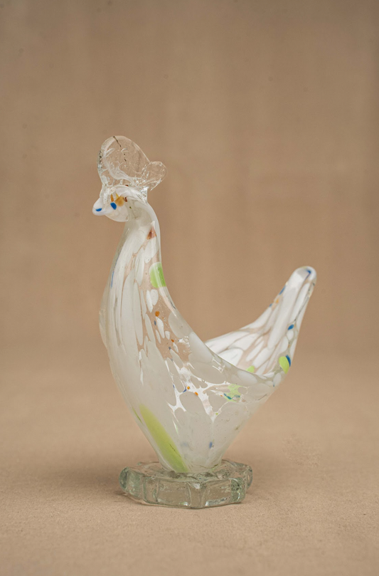Murano-Style Venetian Art Glass Bird Sclupture