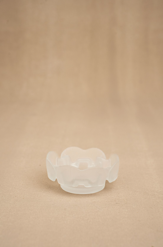 Flower Shape Frosty Glass Centerpiece