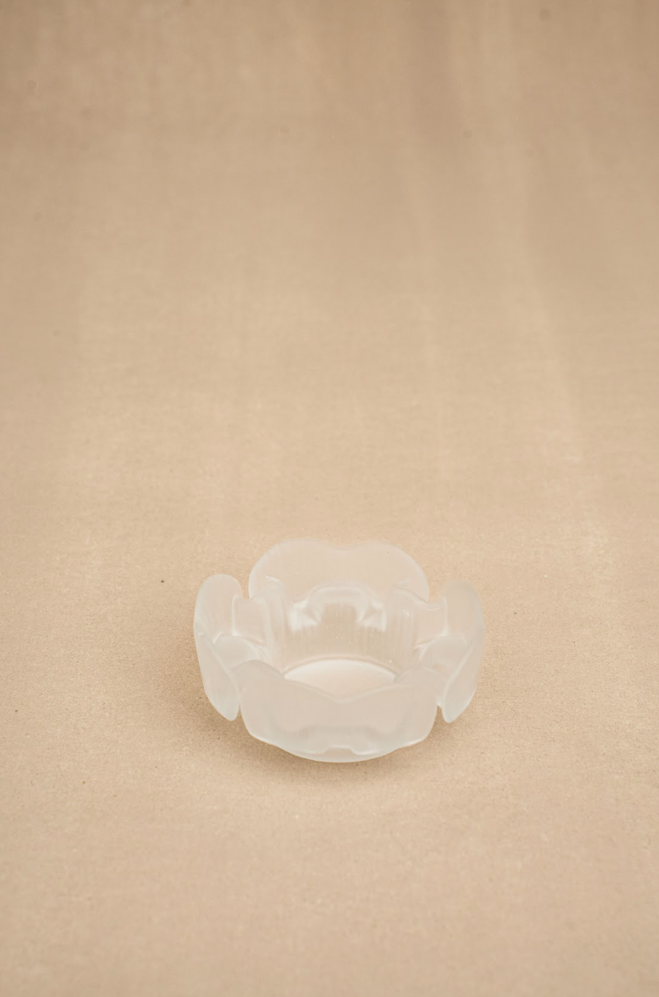 Flower Shape Frosty Glass Centerpiece