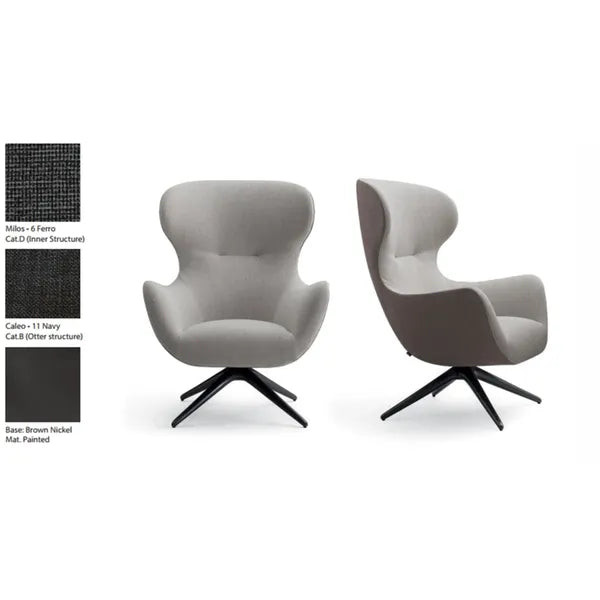 Mad Joker Swivel Armchair - Poliform