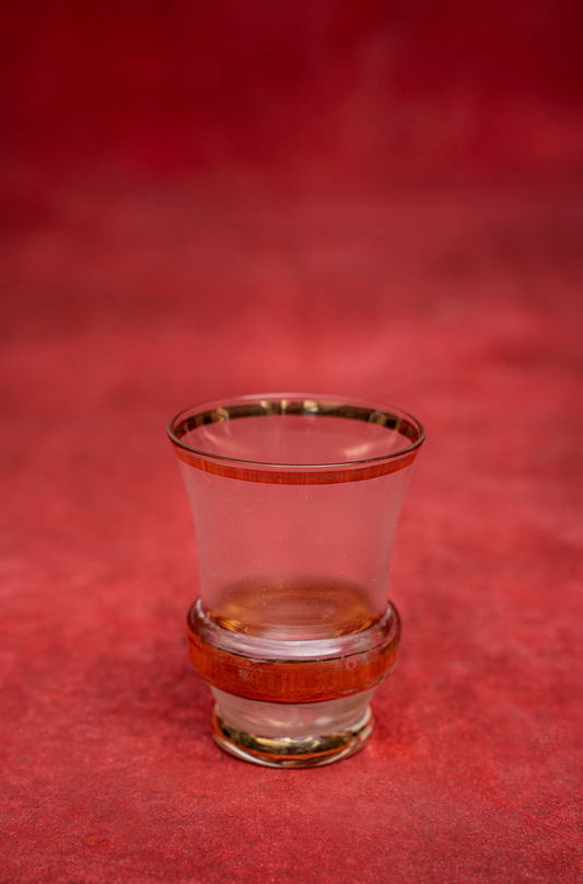 Retro 70s Decanter Set Bohemia Smoky Quartz Glass