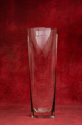 Handmade Clear Turkish Glass Conical Vase