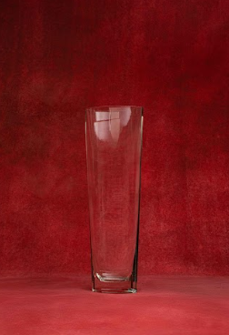 Handmade Clear Turkish Glass Conical Vase