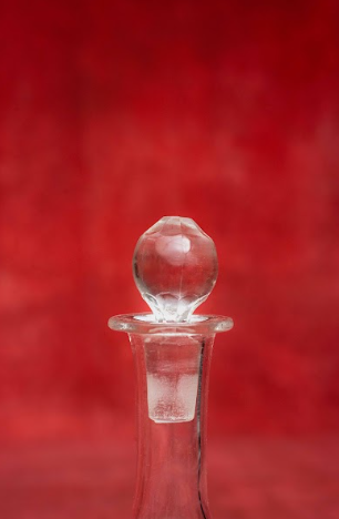 19th Century Glass Bottle with Painted Inscription