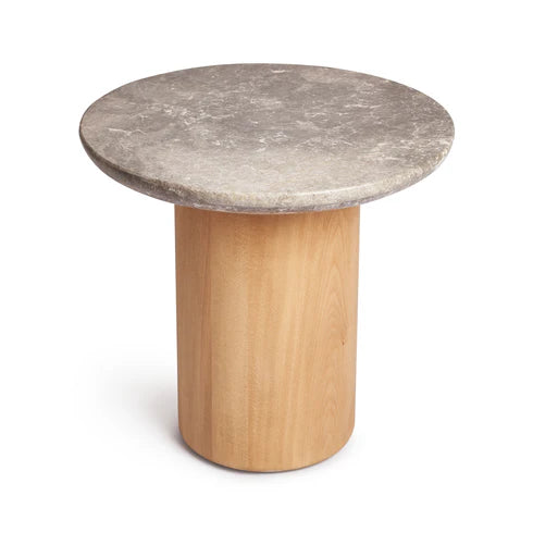 Beech Marble Side Table