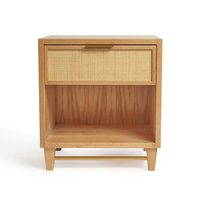 Cane and Oak Nightstand