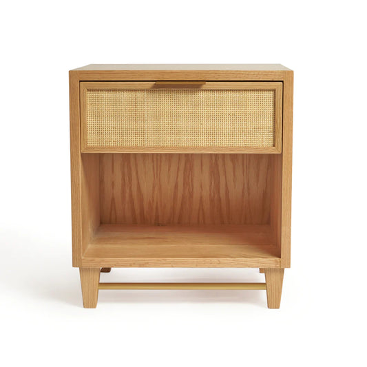 Cane and Oak Nightstand
