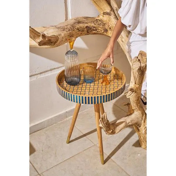 Navy Side Table
