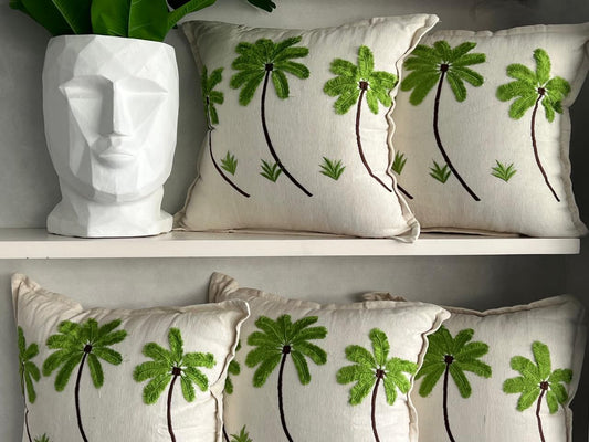 Palm Tree Cotton Cushion