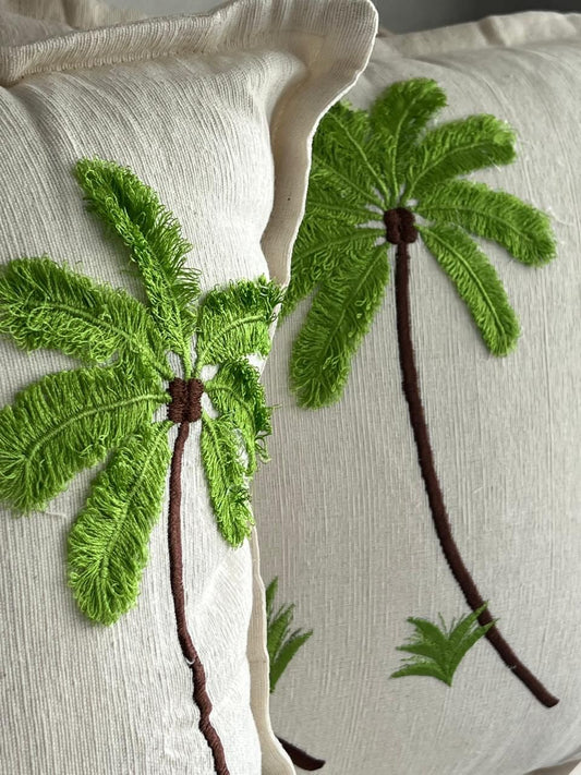 Palm Tree Cotton Cushion