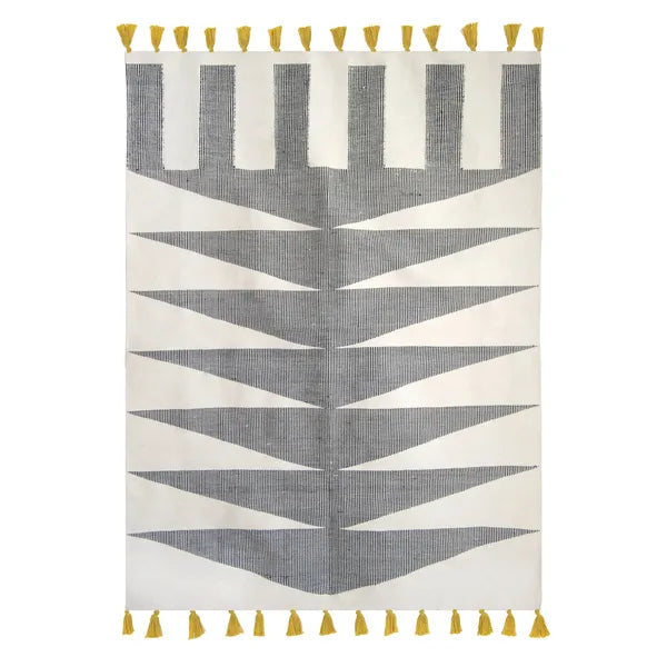 Black Cascade Rug - Kiliim- The Mob Collective