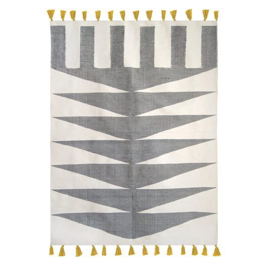 Black Cascade Rug - Kiliim- The Mob Collective