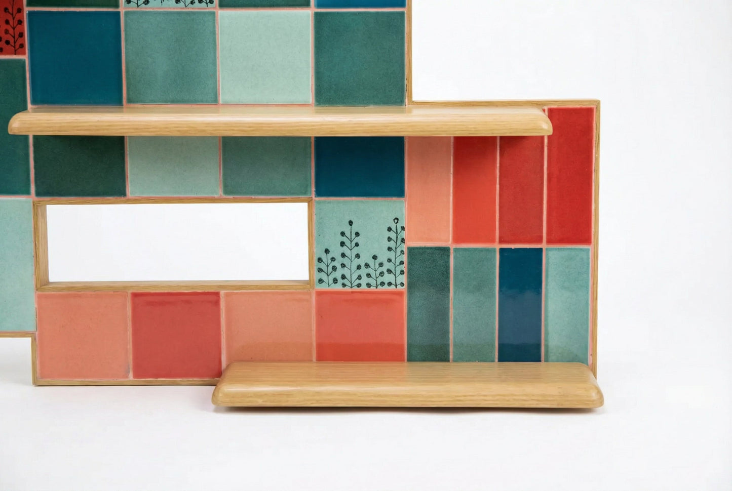 Pixel Tiles Shelf - Wall Art Organizer