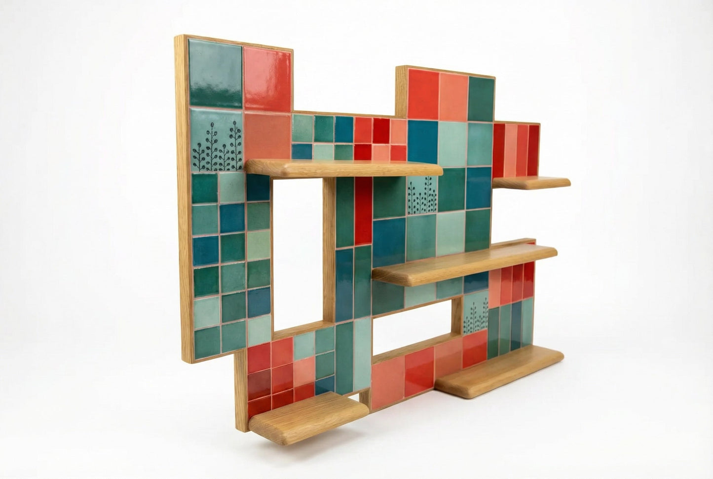 Pixel Tiles Shelf - Wall Art Organizer