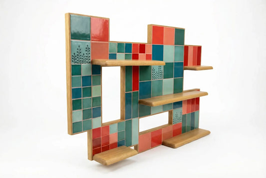 Pixel Tiles Shelf - Wall Art Organizer