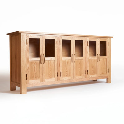 Glass Window Oak Buffet