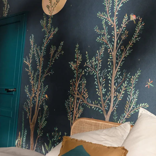 Casamance Green Life Midnight Walk - Design Emporium- The Mob Collective