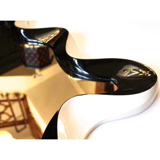 Teak Wave Mirror