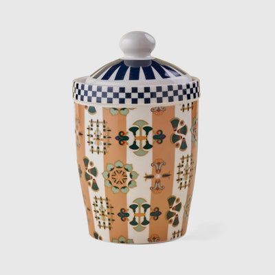 Lotus Black & Beige Jar