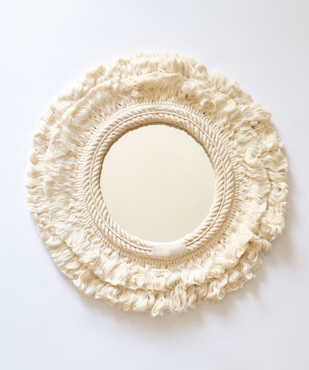 Sunrise Cotton Framed Mirror