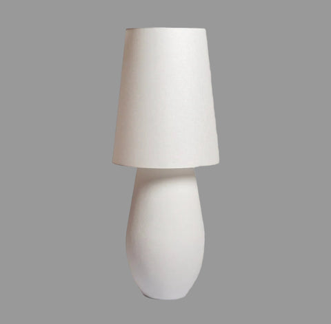 White table lamp with a plain background