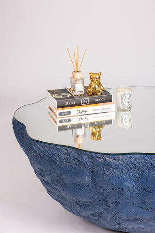 The Reflective Blue Rock Table - August- The Mob Collective