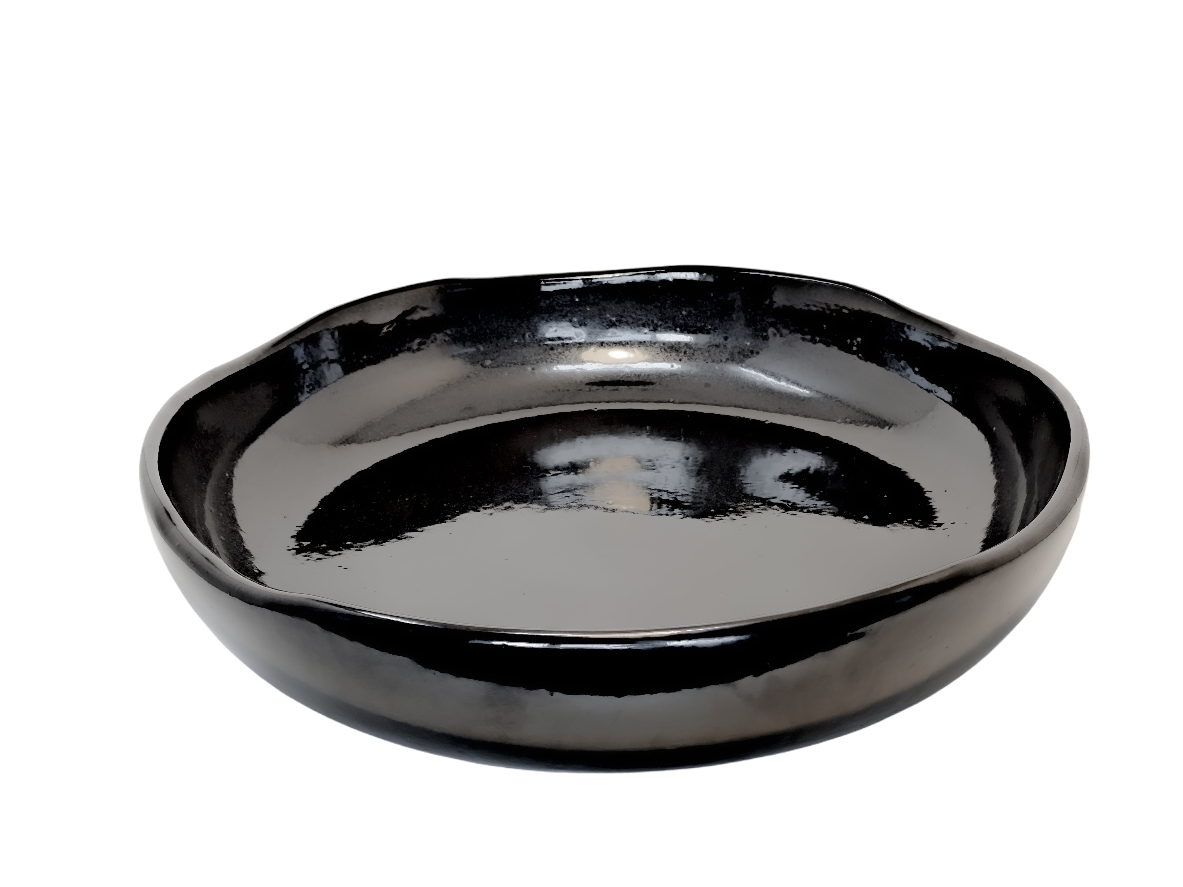 Form Glossy Black Round Serving Platter - ABRA CADABRA- The Mob Collective