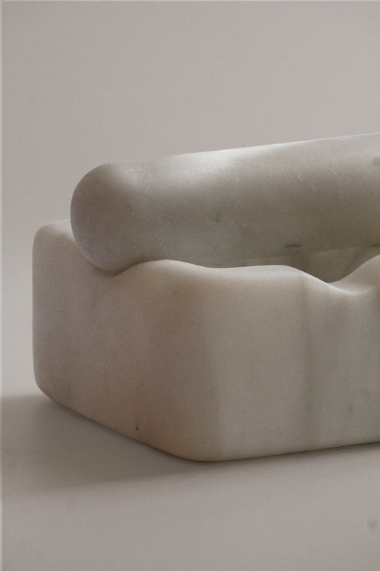 Square Mortar And Pestle - Cairo Stone Studio- The Mob Collective