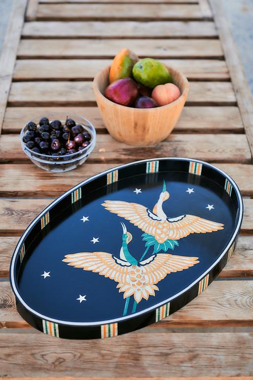 Golden Bird Oval Tray - Rofoof- The Mob Collective