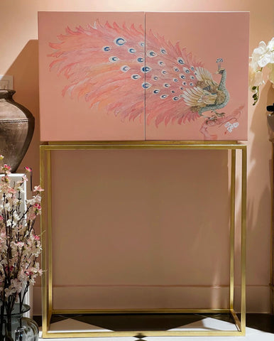 Pink Peacock Cabinet
